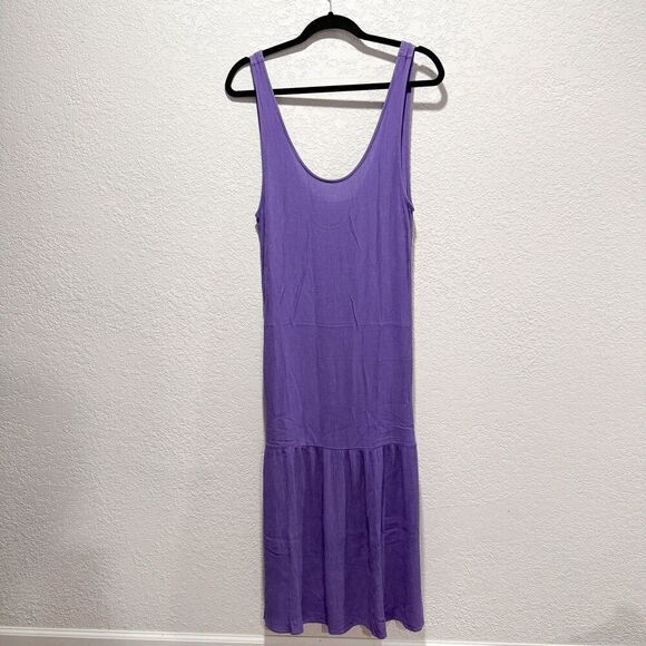 MARA HOFFMAN Valentina Voile Maxi Swim Cover Up Dress Women’s Small Purple Boho - Picture 2 of 10